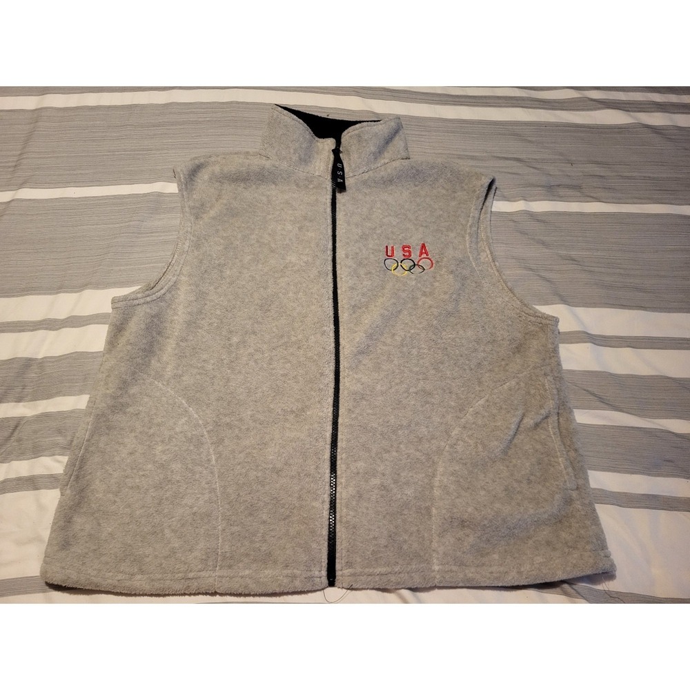 USA Olympic Fleece Vest XL – Made in USA, Team USA Embroidered